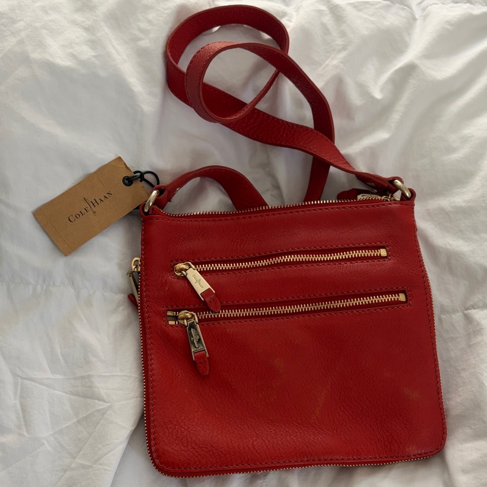 Cole Haan Vibrant Red Crossbody Bag